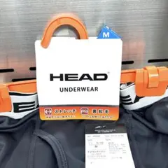 【メンズM】HEAD ヘッド 無地 裏起毛 前閉じ ロングタイツ チャコール