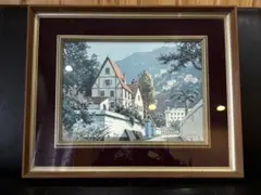 若石賛花  ふじ　富士山　風景画  油絵 富士山 風景画 油絵 若石賛花 直筆サイン入り インテリア 木額縁