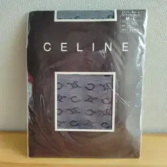 レア！新品未使用　CELINE セリーヌ　ロゴ入り総柄ストッキング M-L