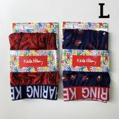 新品 キースヘリング ボクサーパンツ 前開き インナー メンズ L 2枚セット