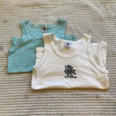 PETIT BATEAU タンクトップ6ans116cm2点セット