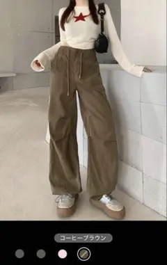 【未使用】SHEIN カーゴパンツ　コーヒーブラウン　XL
