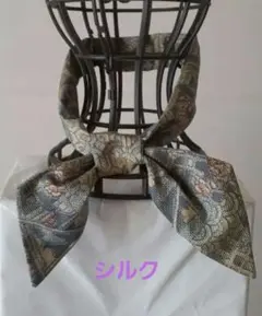 短スカーフ　紬　ハンドメイド　1枚