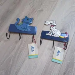 Mila 猫と犬のフック 2点セット