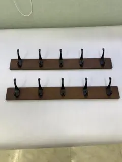 木製フック付きハンガー 5個掛け　2セット