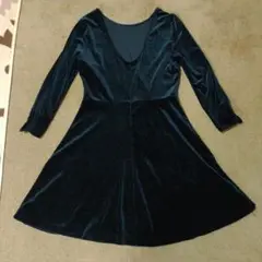 ザラ ZARA ベーシック ひざ丈ワンピース ベロアワンピース