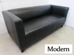展示品■IDC大塚家具■総革/本革■3人掛けソファ■高級■ブラック/黒