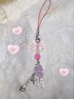 ハンドメイド 音符デザイン ストラップ