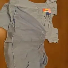 gogokids ライトブルー フリルTシャツ