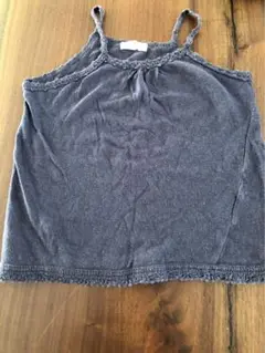 KIDS ダークグレー紫色に近いノースリーブタンクトップ110