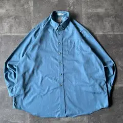 00s L.L.Bean BDシャツ XXL 無地 青 A350