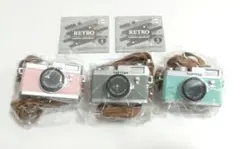 レトロカメラ ペンダントマスコット 3点セット ガチャ