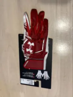 UNDER ARMOUR CLEAN UP バッティング用手袋 S レッド