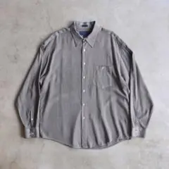 90s ANDREW FEZZA レーヨン 長袖シャツ 千鳥柄 黒×白 XL