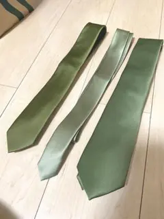 【お値下げ可❗️】グリーン系　ネクタイ　3本セット