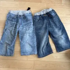 EDWIN デニムハーフパンツ 150 2枚セット