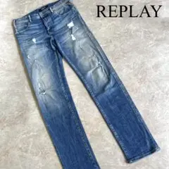 REPLAY リプレイ RBJ.901 ダメージ加工 ボタンフライトデニムパンツ