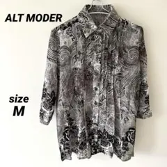ALT MODER ペイズリー柄 七分袖　シャツ　ブラウス　M トップス　総柄