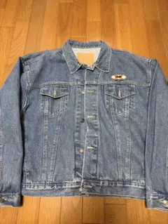 デニムジャケット 刺繍入り XLサイズ ヴィンテージ風
