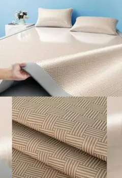 冷却ベッドパット・敷きマット【コーヒー色が・シングルサイズ】新品