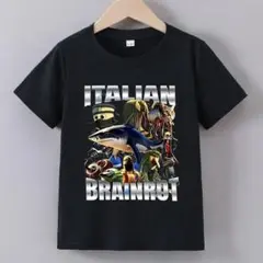 新品 イタリアンブレインロット 半袖 Tシャツ 140 150 メッシュ素材 黒