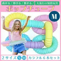 ポップチューブ ASMR 6個セット ミルキー おもちゃ 知育 ビッグ