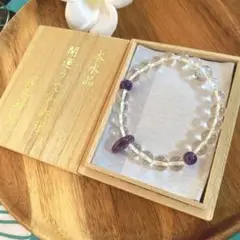 水晶・アメジストブレスレット