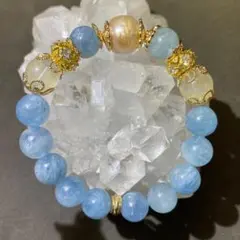 アクアマリンブレスレット ☆天然石 ☆パワーストーン NoB151