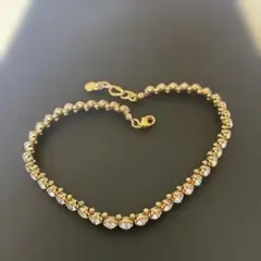 ジルコニア金色アンクレット