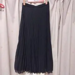 ユニクロ　シフォン　アコーディオンプリーツスカート　ロング