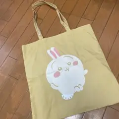ポップアップストア購入ちいかわうさぎデザイン トートバッグ イエロービッグトート