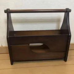昭和 新聞ラック 木製 スリッパ入れなどにも