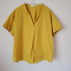 grove マスタード Vネック 半袖シャツ L