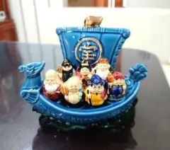 七福神　宝船　置物　陶器製
