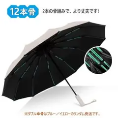 12本骨 折りたたみ傘 ワンタッチ自動開閉 UVカット 日傘108cm 男女兼用