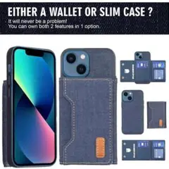 ⭐️匿名配送❣️Phone 13 mini 取り外し可能ウォレット&スマホケース
