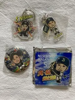 オリックスバファローズ 西野真弘　アクリルクリップバッジ&キーホルダー&缶バッジ