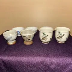 陶器製お猪口　6個　骨董　蔵出し