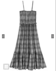 GRL 2Wayチェック柄シャーリングキャミワンピース[dk1412]