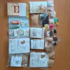 羊毛フェルトまとめ売り　プードル柴犬キット　フエルトパンチャー　ダイソーではない