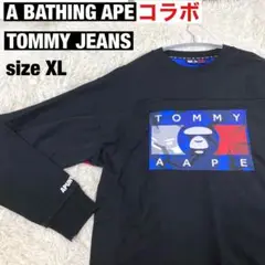 美品 アベイシングエイプ トミージーンズコラボ スウェット ブラック Mサイズ 楽天市場】A BATHING APE ア ベイシング エイプ スウェット