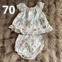 70花柄上下セット セットアップ