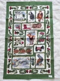新品 Scottish Themes リネンティータオル 麻100%