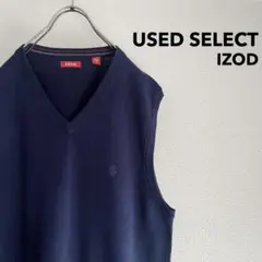 古着 “IZOD” Cotton Knit Vest (navy)