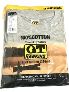 GTホーキンス　綿100% 半袖丸首Tシャツ Lサイズ 2枚組　新品★3348S
