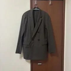 UNTITLED ラミー混 ダブルブレストジャケット ブラウン