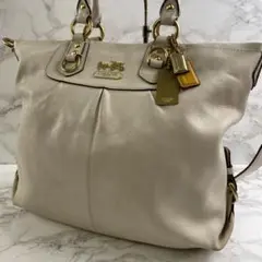 COACH コーチ 本革 フルグレインカーフレザー 2way トートバッグ