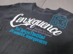 英字プリントメンズロンT長袖TシャツMサイズ