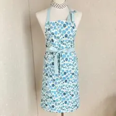 ハンドメイド　コットン　北欧柄　小さな木々の森のエプロン　ポケット裏付き