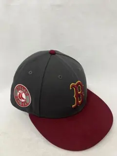 【NEW ERA】レッドソックス　ベースボールキャップ グレー/バーガンディ